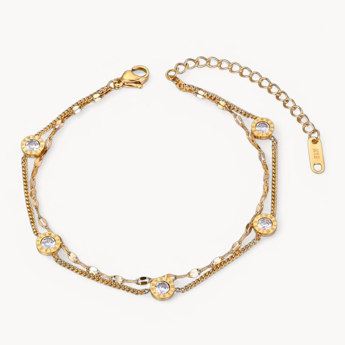 Crystal Glow Bracelet - 18K Gold Plated image 0