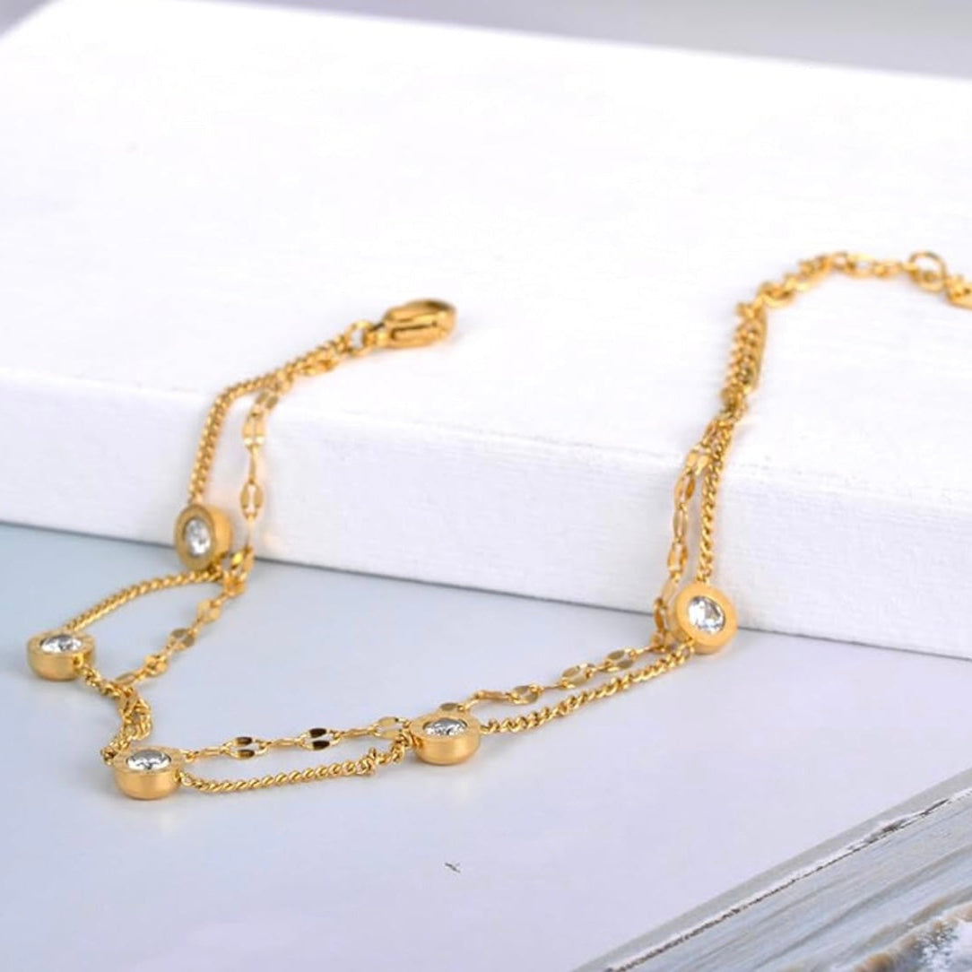 Crystal Glow Bracelet - 18K Gold Plated image 2