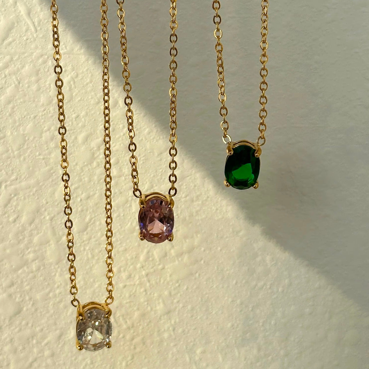 Oval Necklace - 18K Gold Plated image 2