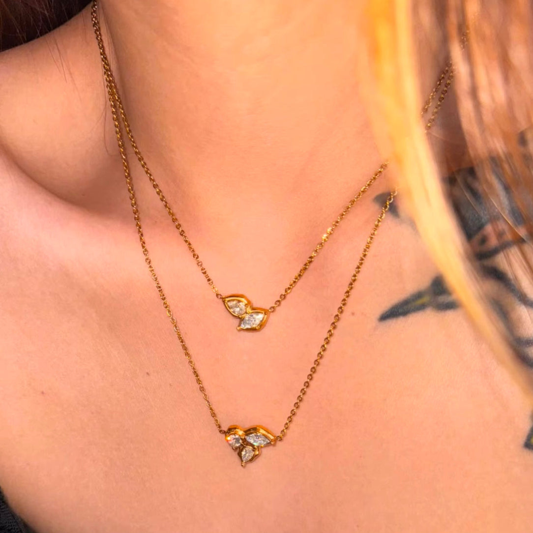 Trinity Glow Necklace - 18K Gold Plated image 1