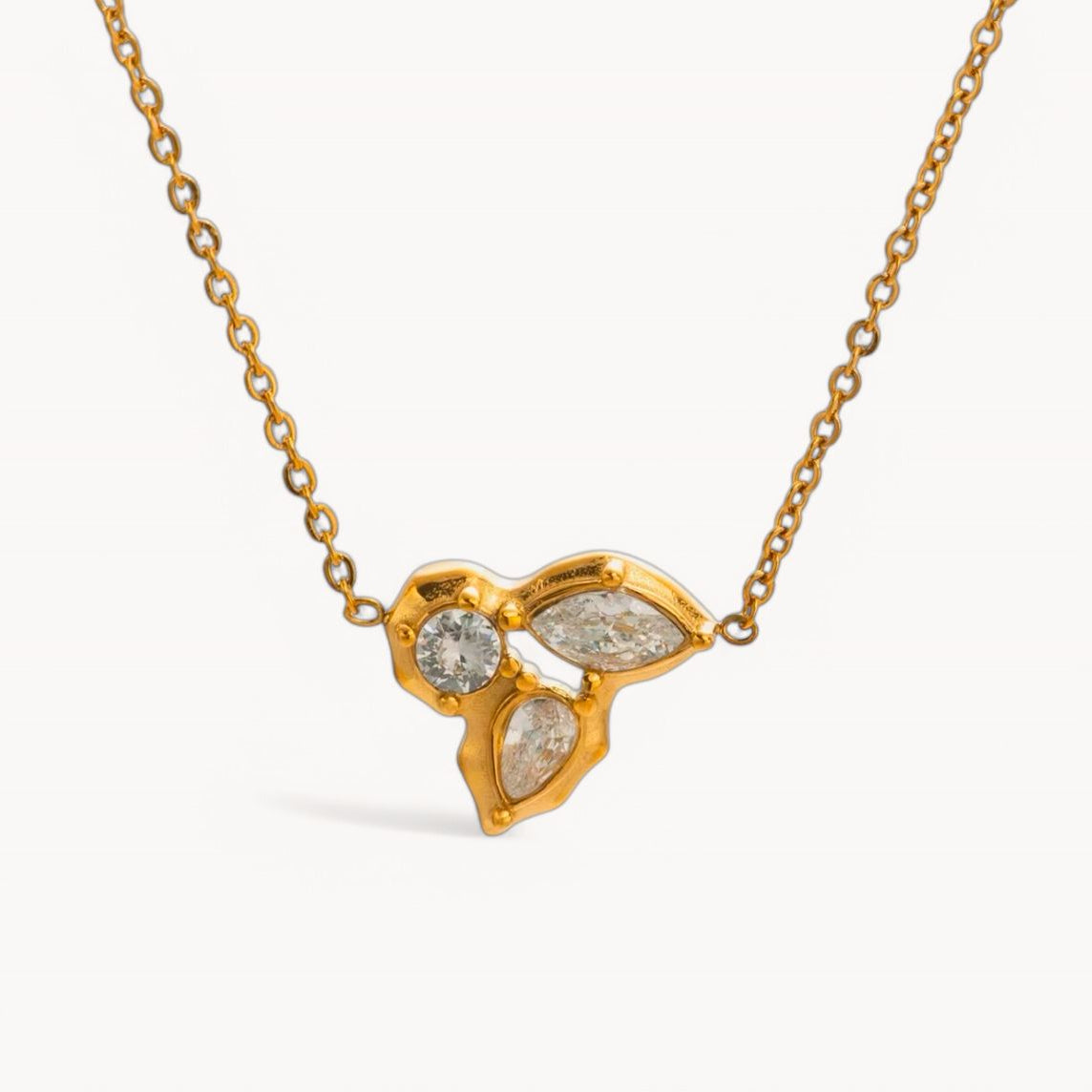 Trinity Glow Necklace - 18K Gold Plated image 0