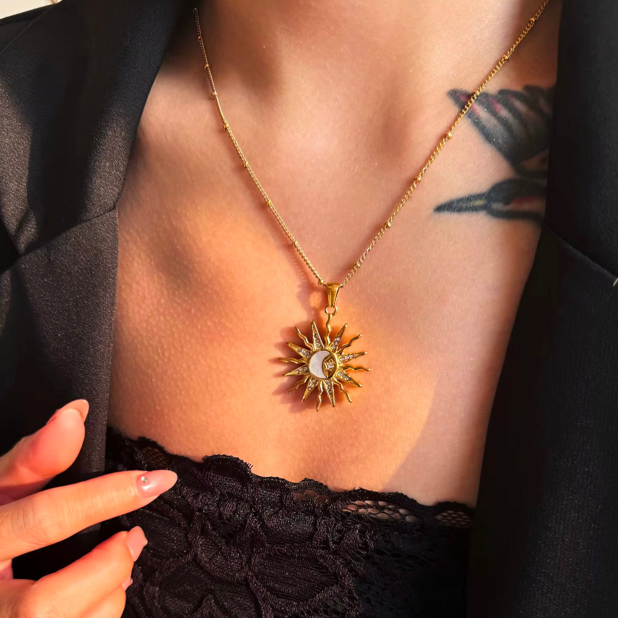 Solara Necklace - 18K Gold Plated image 1