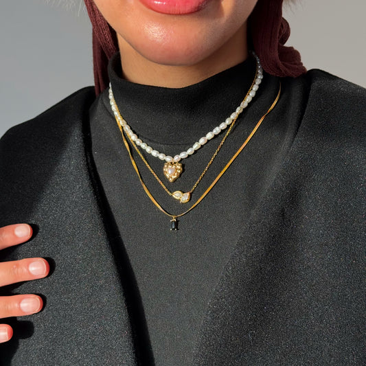 Pearl Heart Necklace image 1