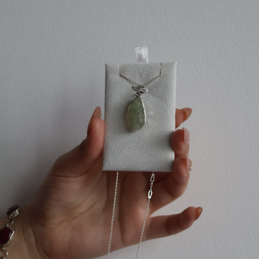 Prehnite Crystal Pendant
