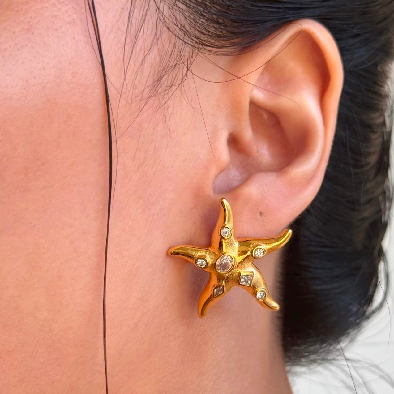 Maris Earrings - 18K Gold Plated image 1