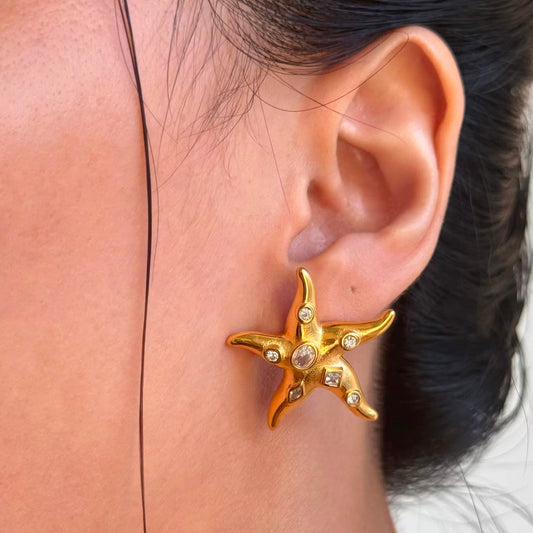 Maris Earrings - 18K Gold Plated image 1