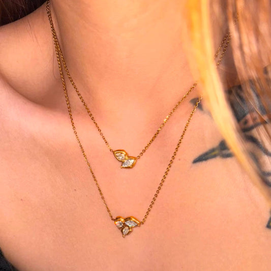 Trinity Glow Necklace - 18K Gold Plated image 1